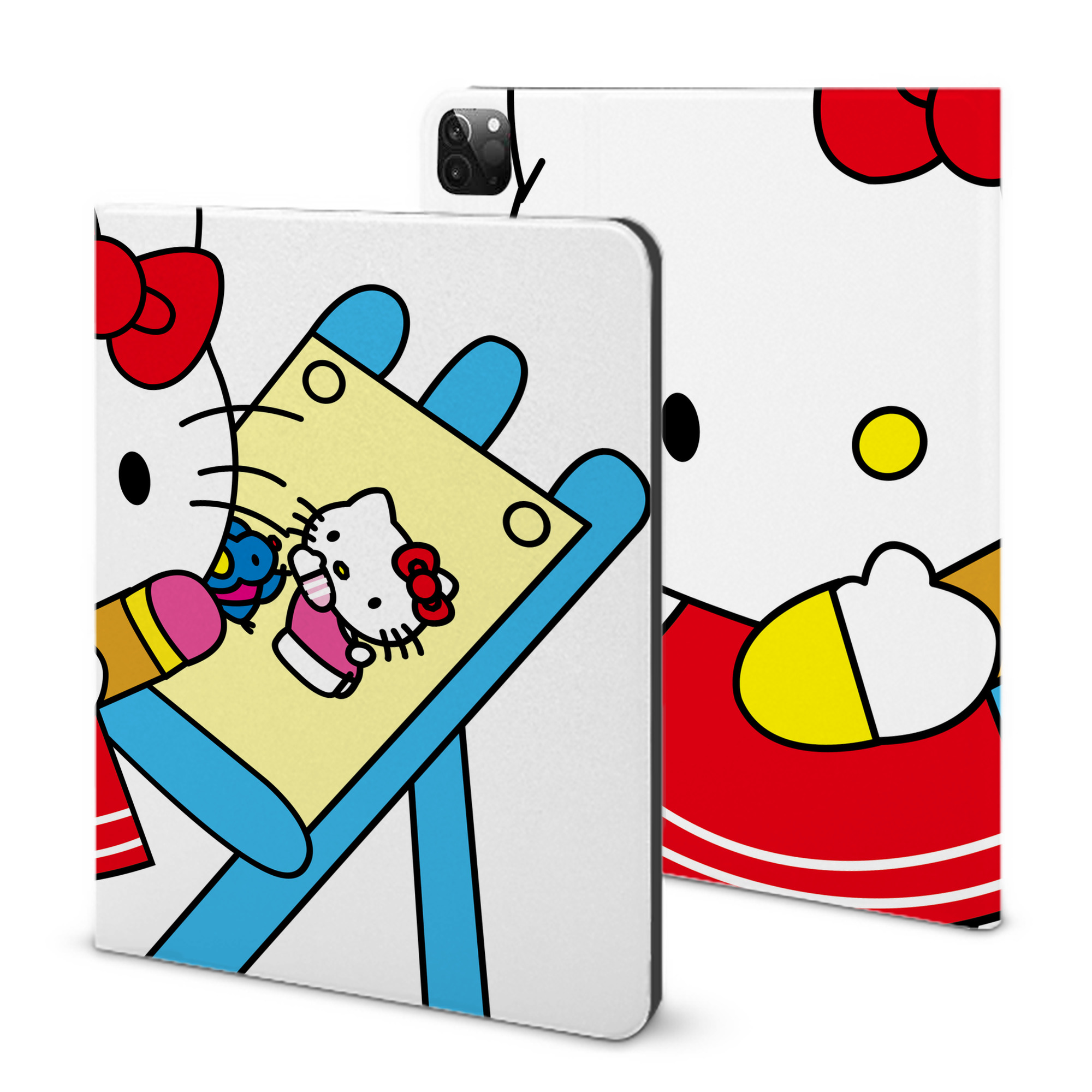 （画像用） Hello Kitty ハローキティ IPadケース ペンホルダー付き ブックスタイルデザイン